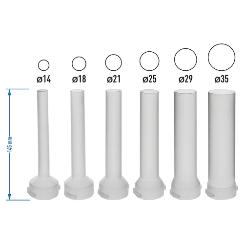 Nadomestni lijaki za navpično polnilko klobas Browin s prostornino 5 kg, 6 kos. - 4