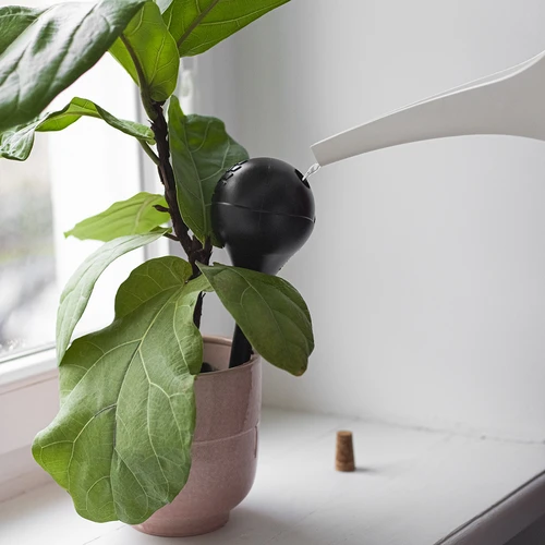 Namakalne krogle za rastline, mat črne, s plutovinastim zamaškom, 400 ml, 4 kos. - 12