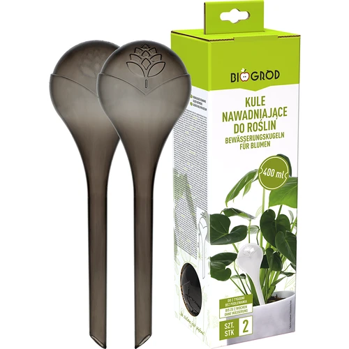 Namakalne krogle za rastline, prozorno črne, 400 ml, 2 kosa. - 3