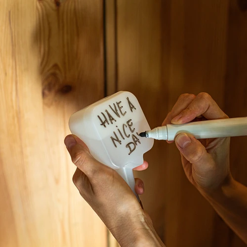 Namakalnik za rastline – bela tabla s keramično nogico, 200 ml - 10