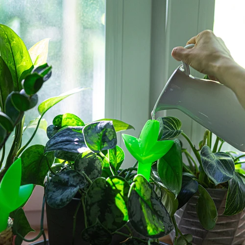 Namakalnik za rastline – zeleni listek s keramično nogico, 120 ml - 8