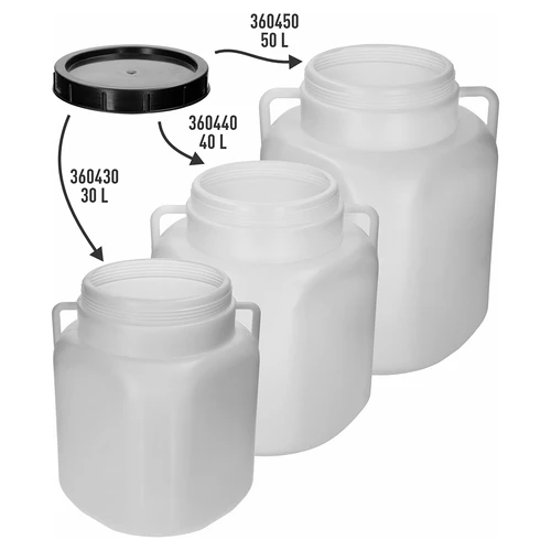 Navojni pokrov za kvadratne sode 30, 40 in 50 L, Ø 22 cm - 3