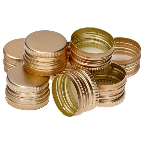 Navojni zamašek za steklenice fi 28/18 - zlat - 8 kosov.