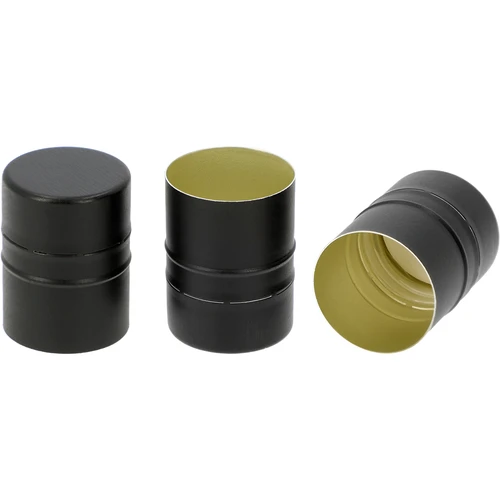Navojni zamašek za steklenice fi28/38, črn, 8 kosov. - 2