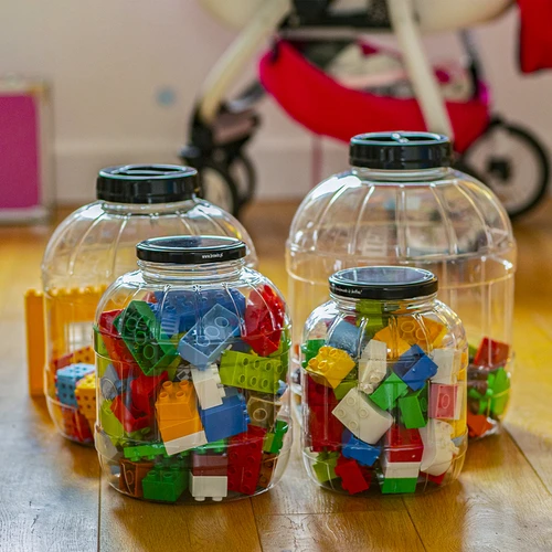 Nelomljiv, večnamenski kozarec s črnim navojnim pokrovčkom, 3 l - 11