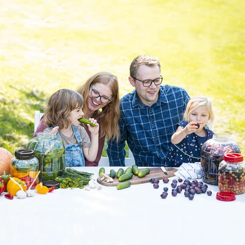 Nelomljiv, večnamenski kozarec s črnim navojnim pokrovčkom, 3 l - 8