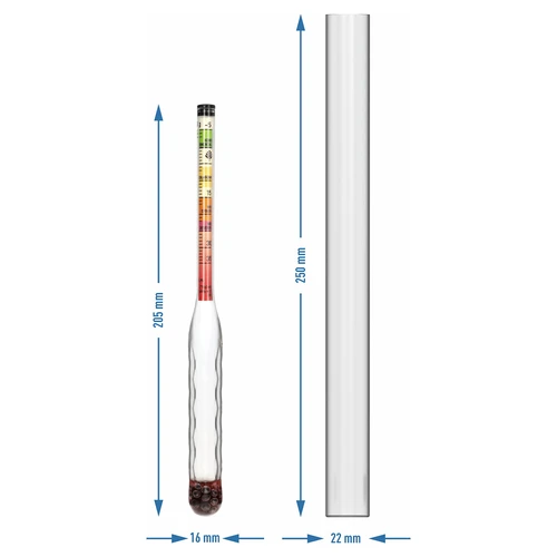 Nerazbiten sladkomer z merilnim valjem, merilno območje: -5–35°Blg - 4