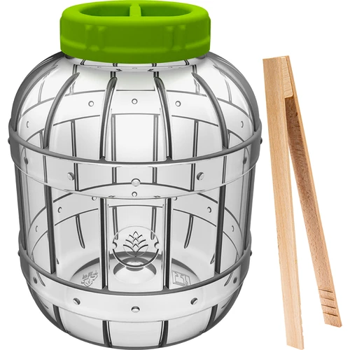 Nerazbiten, večnamenski kozarec za kisanje + klešče, 5L