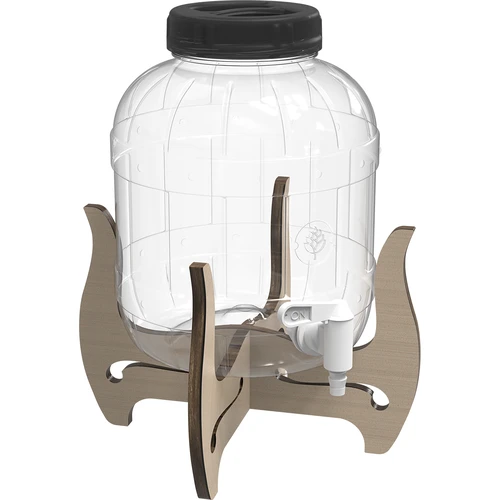 Nerazbitni kozarec 5L s pipico in obojestranskim lesenim stojalom - 4