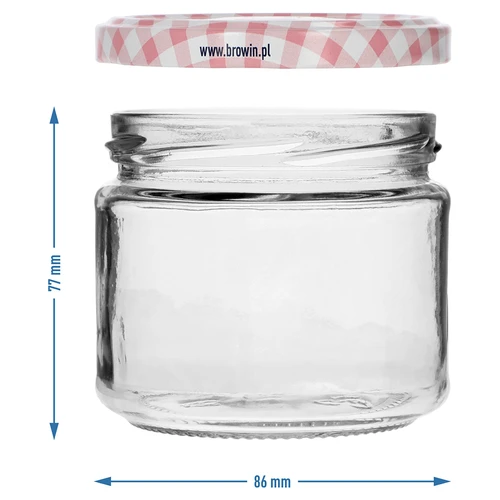 Nizek kozarec 330ml - z barvnim pokrovčkom fi 82/6, 6 kosov. - 7