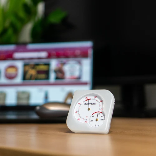 Notranji bimetalni termometer s higrometrom (-20 do +50°C), bel - 6