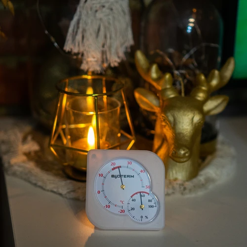 Notranji bimetalni termometer s higrometrom (-20 do +50°C), bel - 5