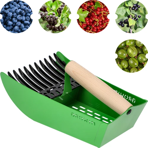 Obiralnik za drobne sadeže, kovinski, zelen - 2