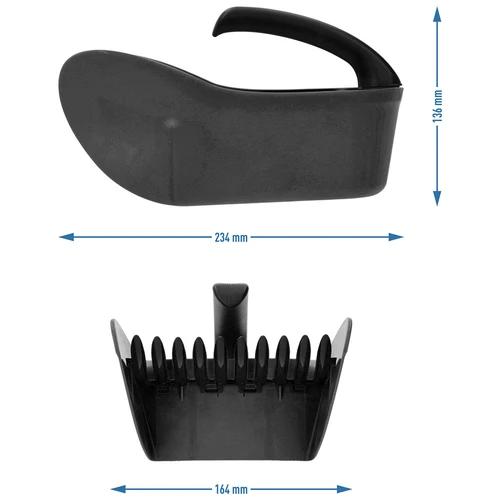 Obiralo za drobne sadeže iz plastike, črno - 9