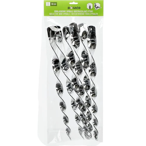 Odganjalec ptic – odsevne spirale v srebrni barvi, 6 kosov - 5