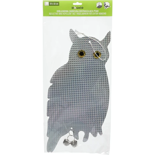 Odsevna obešanka za odganjanje ptic - sova z zvončki - 7