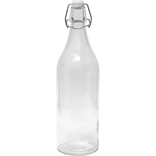 Okrogla steklenica 1 l s hermetičnim zapiranjem