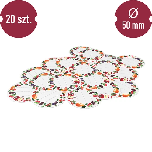 Okrogle etikete fi 50 mm za pokrovčke/kozarce - 20 kos - 3