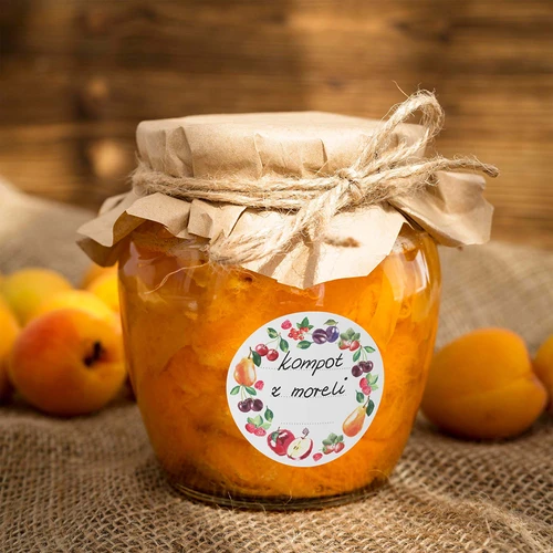 Okrogle etikete fi 50 mm za pokrovčke/kozarce - 20 kos - 5