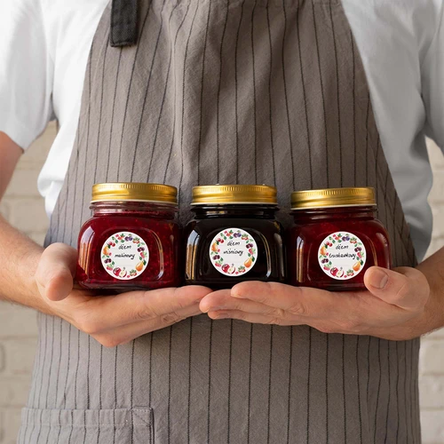 Okrogle etikete fi 50 mm za pokrovčke/kozarce - 20 kos - 8