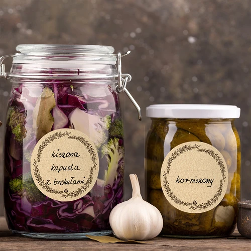 Okrogle etikete fi 66,5mm za pokrovčke/kozarce - 20 kosov - 10