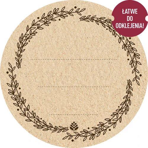 Okrogle etikete fi 66,5mm za pokrovčke/kozarce - 20 kosov