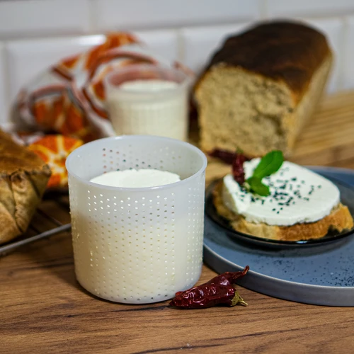 Okrogli sirarski kalup Ø 10 x 9,5 cm za 300 g - 2