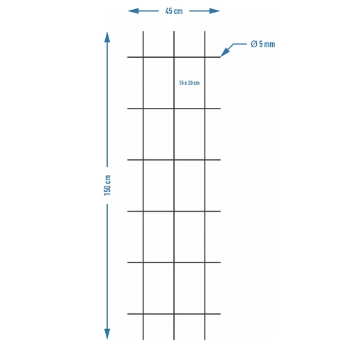 Opora za rastline - rešetka (150 cm x 45 cm) 3 kosi - 7