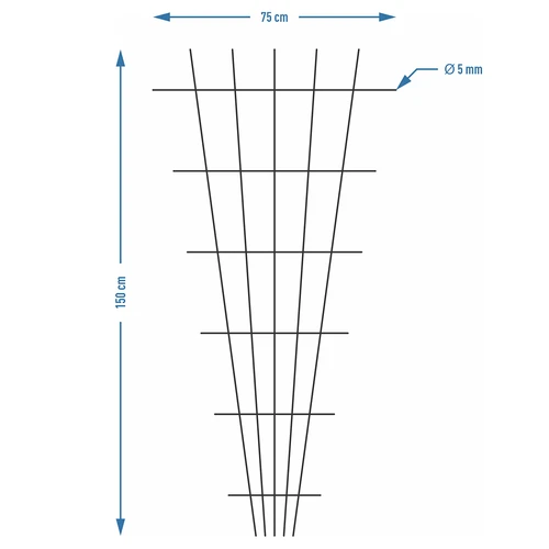 Opora za rastline - rešetka (150 cm x 75 cm) 2 kosa - 7