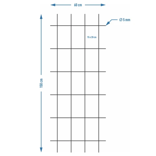 Opora za rastline - rešetka (150cm x 60cm) 3 kosi - 7