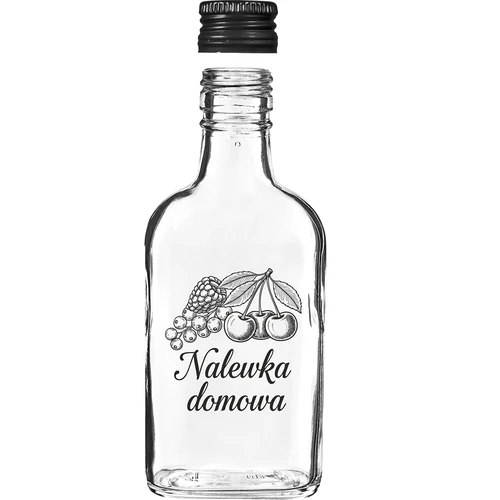 Steklenica – prisrčnica 200 ml z navojnim pokrovčkom, potisk »Nalewka domowa«, 1 kos. - 3