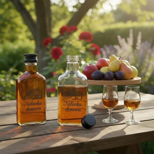 Steklenica – prisrčnica 200 ml z navojnim pokrovčkom, potisk »Nalewka domowa«, 1 kos. - 5