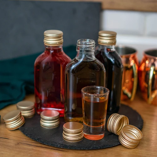 Ploska steklenica za likerje 100 ml + pokrovček, 8 kos - 4