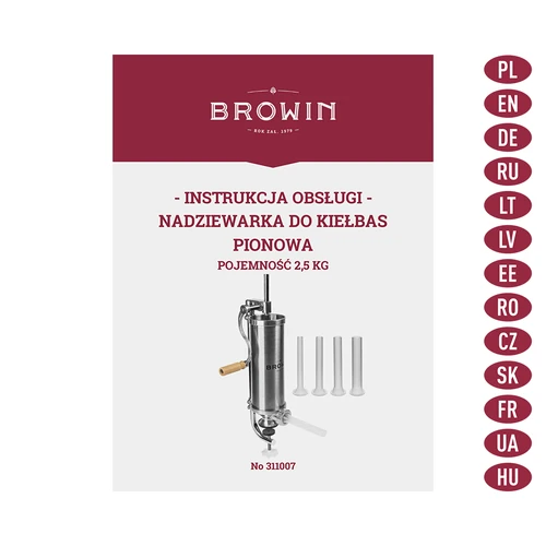 Pokončna polnilka za klobase 2,5 kg - 9