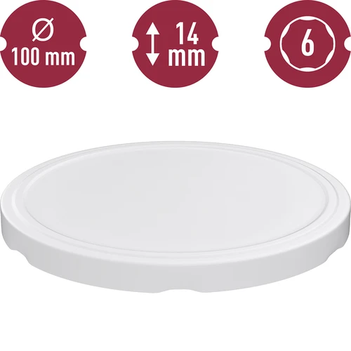 Pokrovček fi 100 bel - 10 kos. - 3