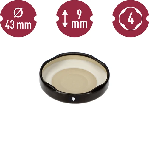 Pokrovček fi 43/4 črn - 10 kosov - 6