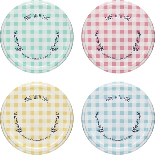 Pokrovček fi 53 karirast - 10 kos.