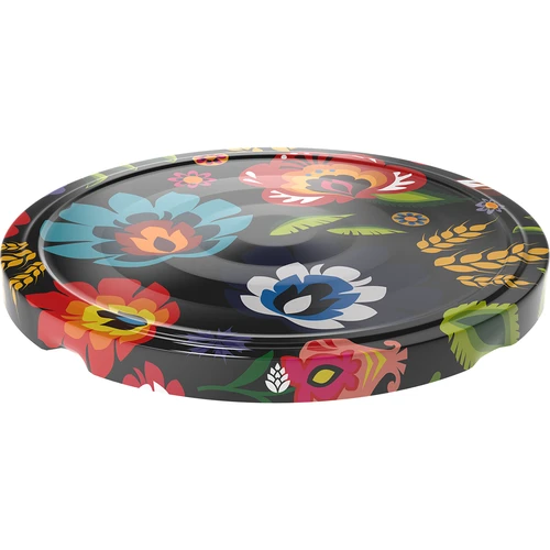 Pokrovček fi 66/4 črn Folk - 10 kos. - 2