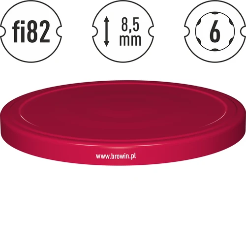 Pokrovček fi 82/6 bordo - 10 kosov. - 4