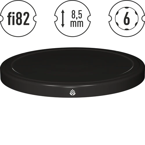 Pokrovček fi 82/6, črn - 10 kos. - 4