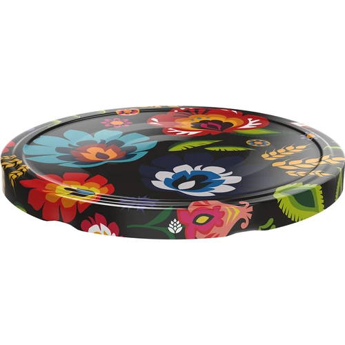 Pokrovček fi 82/6 Folk črn - 10 kos. - 2