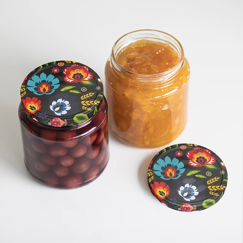 Pokrovček fi 82/6 Folk črn - 10 kos. - 5