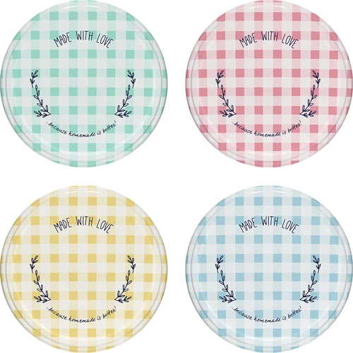 Pokrovček fi 82/6, karirast - 10 kos.