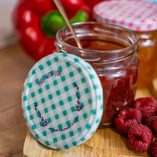 Pokrovček fi 82/6, karirast - 10 kos. - 13