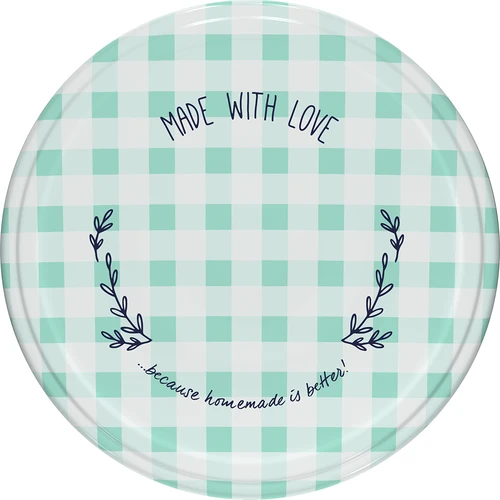 Pokrovček fi 82/6, karirast - 10 kos. - 2