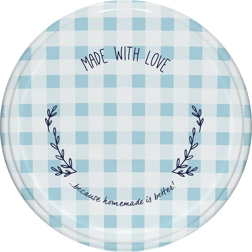 Pokrovček fi 82/6, karirast - 10 kos. - 8