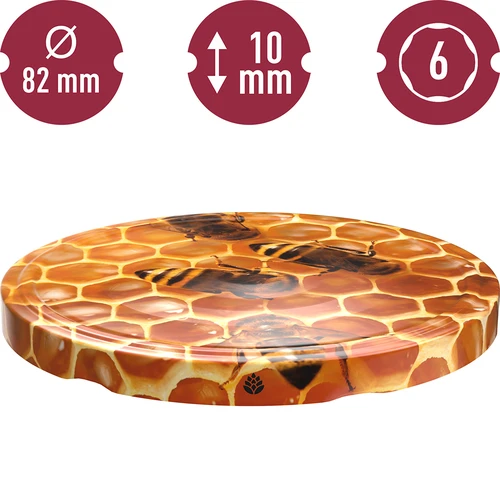 Pokrovček fi 82/6 med - 10 kos. - 4