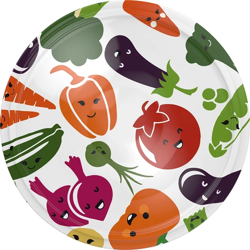 Pokrovček fi 82/6 – z zelenjavnimi motivi - 10 kosov.