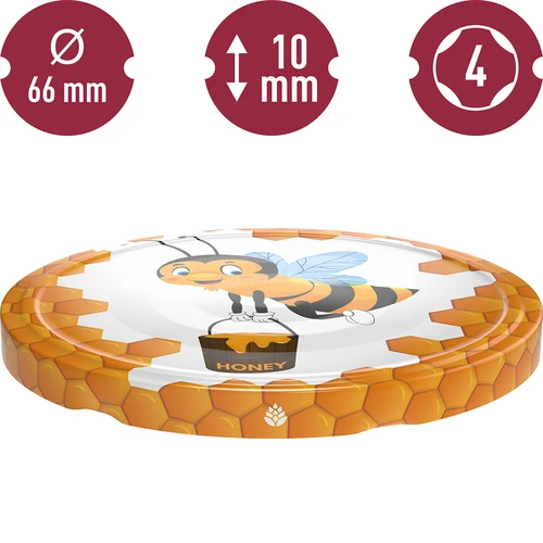 Pokrovček fi66 med "Gucio" - 10 kos. - 3