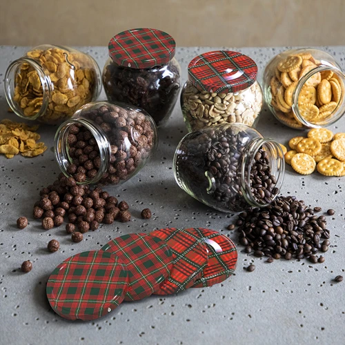 Pokrovček fi82/6, škotski karo mix, 10 kos. - 9